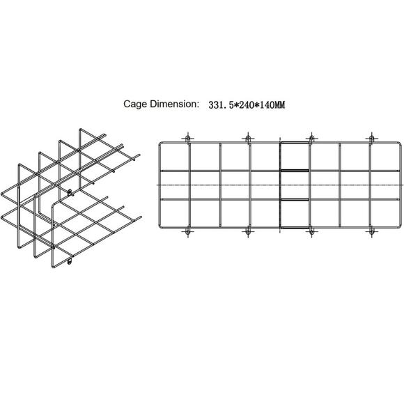 Exit Sign Combo with Steel Cage, Square LED Light, Wall Mounted Emergency Exit - Picture 5 of 5